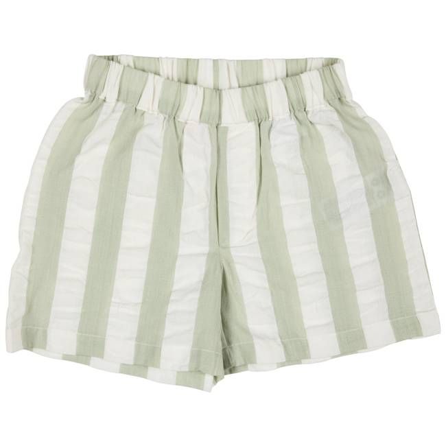 Summer Shorts (Seersucker Wide Stripe) - Sea Foam