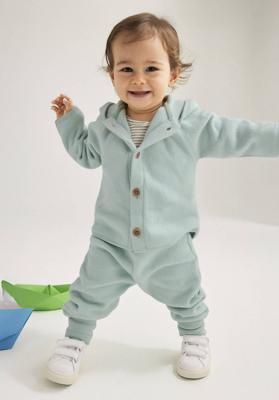 Regular soft fleece jacket made from pure organic cotton