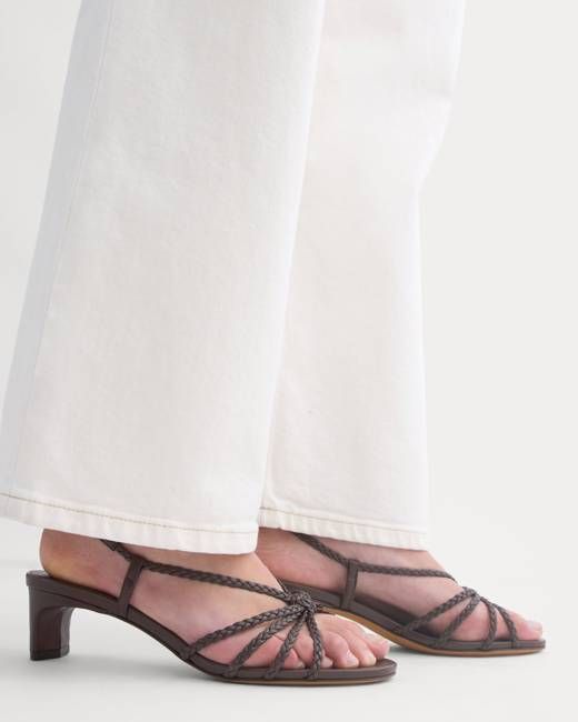 Everlane Made in Italy Braided Kitten Heel — Caffe Leather