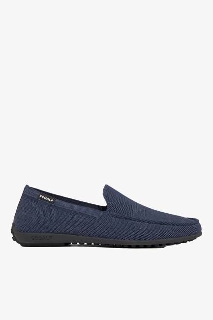 NAVY BLUE JOHN DYE MOCCASINS