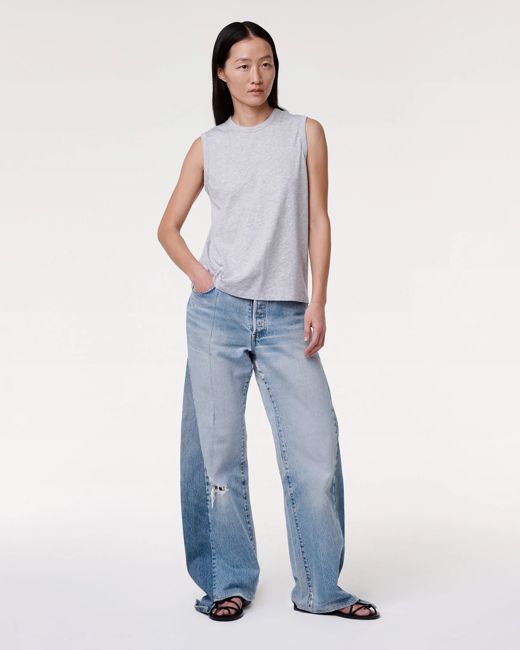 Sleeveless Tee | Heather Grey