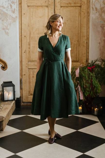 Wrap Dress, Short Sleeve