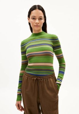 ALAANIA NEW STRIPES | ivy green-cinnamon dust