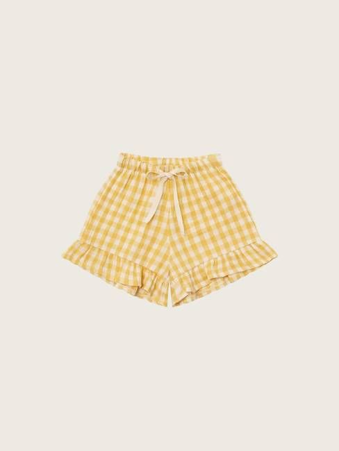 Honeycomb Gingham Frill Shorts