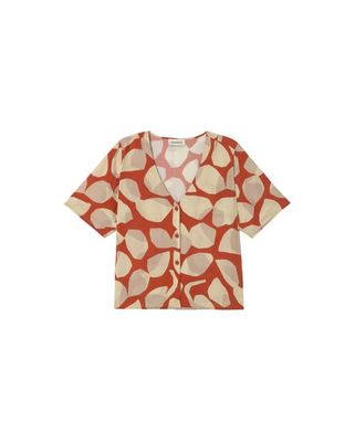 Orange leaf Ecovero Libelula blouse