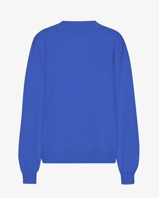 Organic Oversized Crew - Sapphire Blue