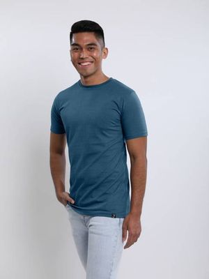 Organic Extra Long Slim T-Shirt (Petrol)