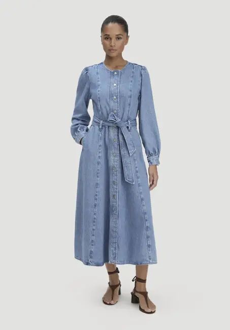 Regular midi denim dress made from organic cotton and TENCEL™ Lyocell