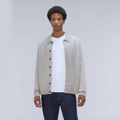 The Merino-Blend Sweater Polo |  Heathered Grey