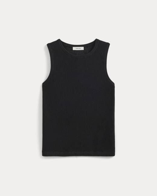 Textured Knit Tank | Black