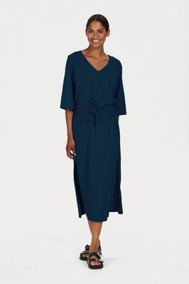 HALLIE Organic Cotton Dress - Navy