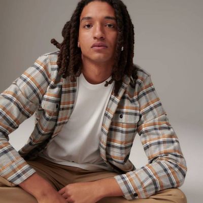 The Heavyweight Overshirt | Uniform | Tobacco Brown / Heather Grey Plaid