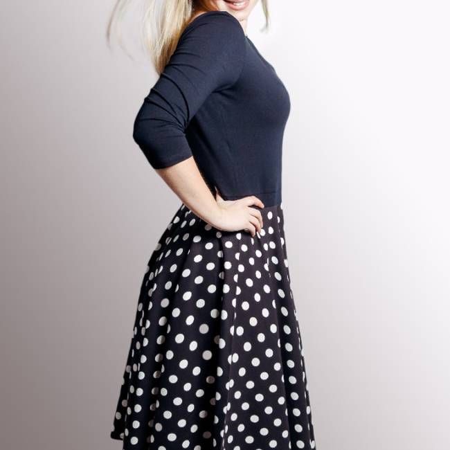 Bio Kleid Vrida schwarz / gepunktet - kaufen