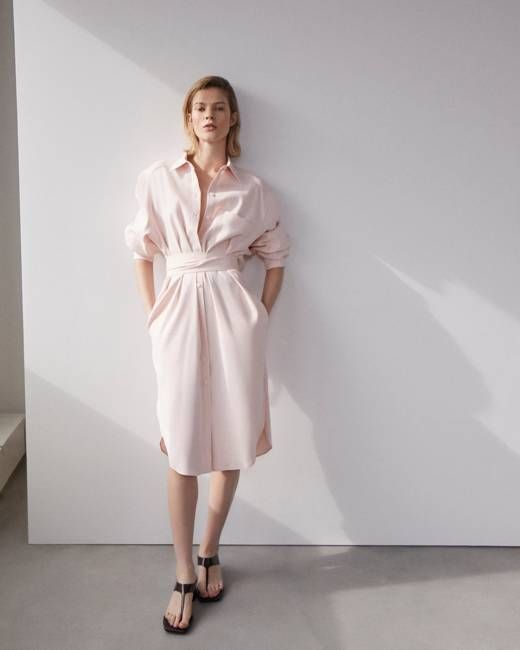 Pleat Back Shirt Dress | Quartz