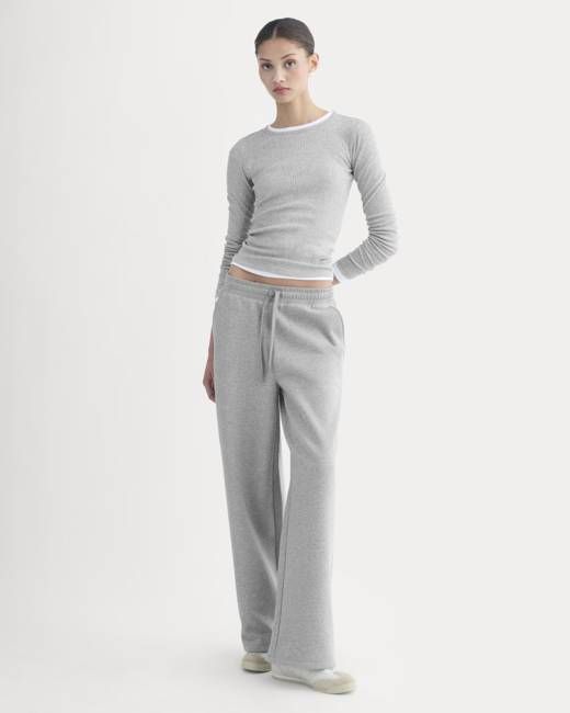 Luxe Fleece Wide-Leg Sweatpant | Vintage Heather Grey
