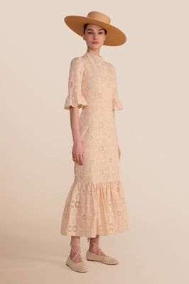Aster Mocha Embroidered Dress