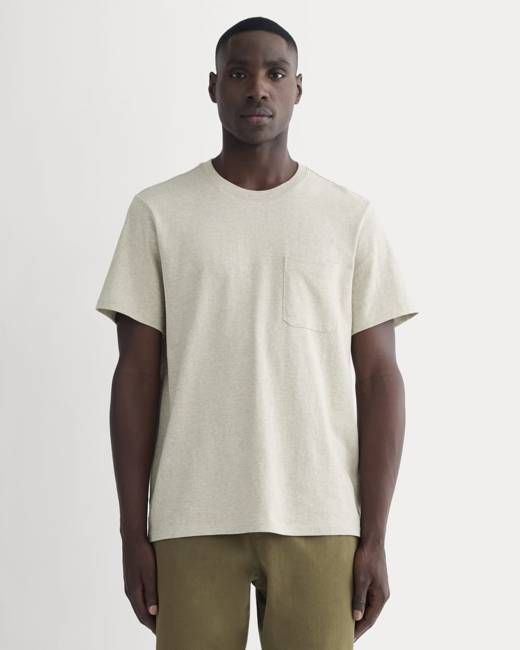 The Premium-Weight Pocket Tee | Uniform | Heather Oatmeal