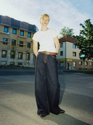 Sonic Sue One Wash loose wide A-line jeans | Nudie Jeans