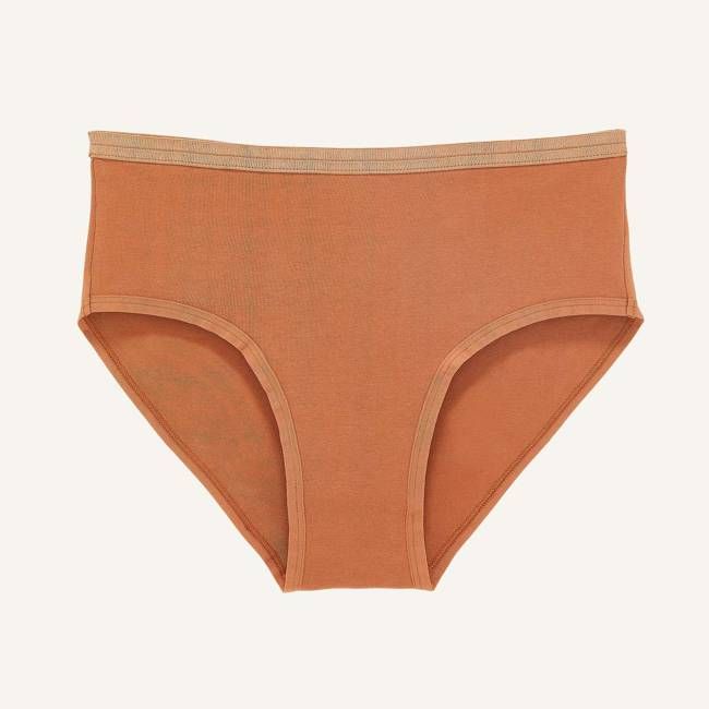 Organic Cotton Mid-Rise Brief in Spice