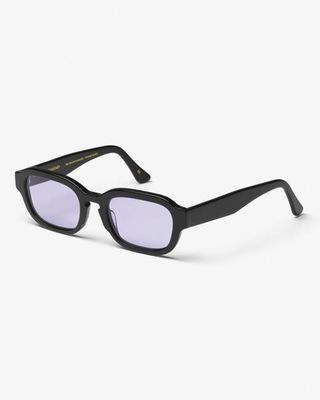 Sunglass 01 - Deep Black Solid - Lavender