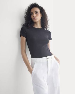 Tissue Short-Sleeve Crew | Black