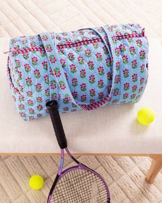 In Bloom - Quilted Duffle Bag - Denim