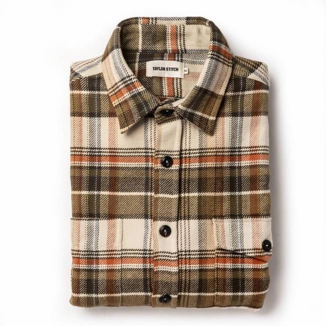 The Crater Shirt in Tan Plaid