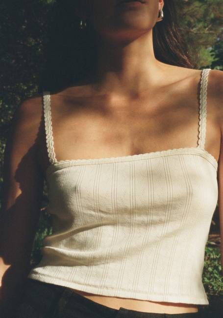 Pointelle Ari Cami Natural