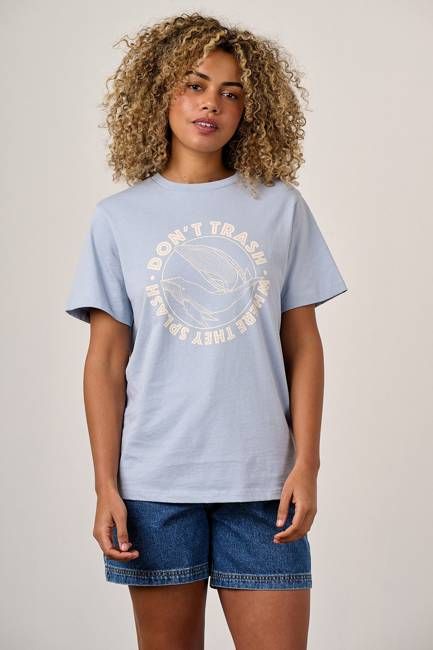 Denver - Cotton T-Shirt in Blue Whale Splash Print