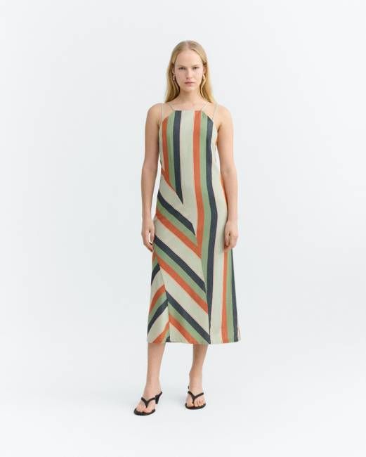 Long multicolor striped dress Helia