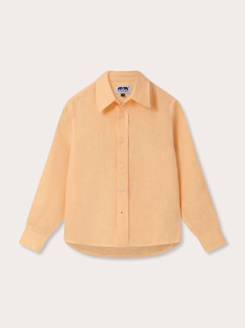 Kids Orange Sorbet Abaco Linen Shirt