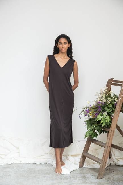 Catalina-Lou Lyocell Dress in Charcoal