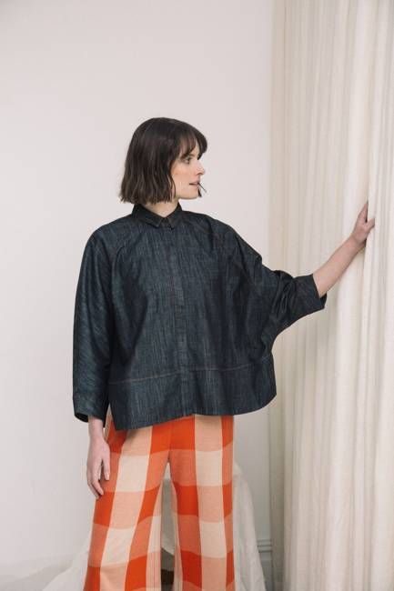 Magnolia-Leigh Organic Cotton Denim Shirt in Black