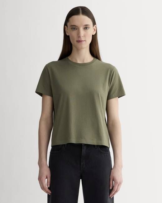 The Box-Cut Tee in Essential Cotton | Kalamata | No Pocket