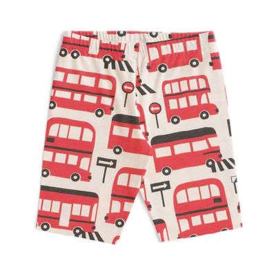 Bike Shorts - Double Decker Buses Red