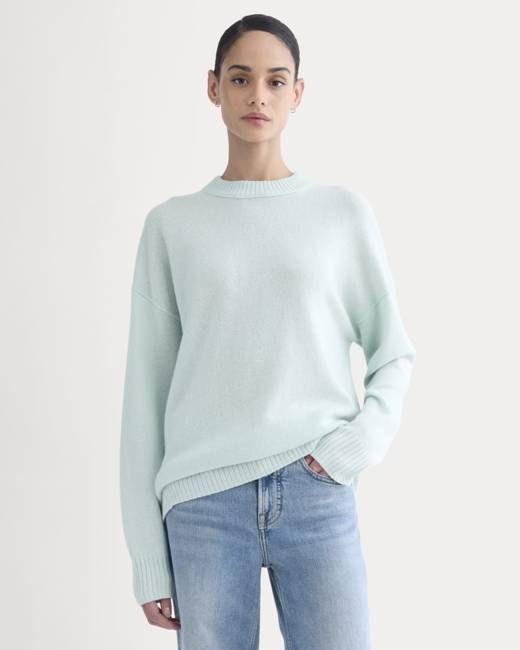 Cashmere Boyfriend Sweater | Chalk Blue
