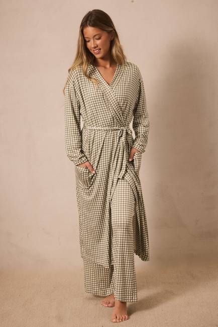 Preorder | Green Gingham Robe