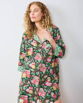 Holly Gifts - Lightweight Flannel Sleep Shirt - Garland