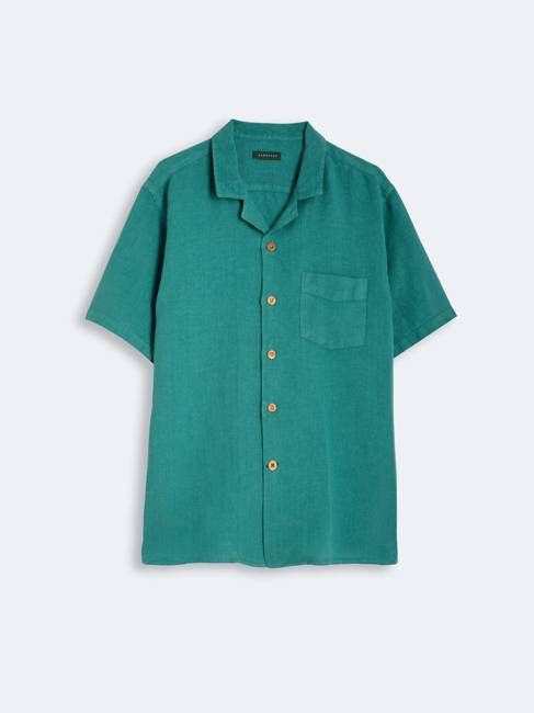 Linen Shirt Areia Teal