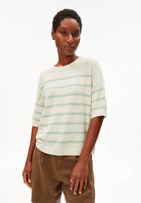 STRIPE LINEN BLEND SWEATER | undyed-foam