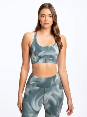 Lotus Tide Pool Print Sports Bra