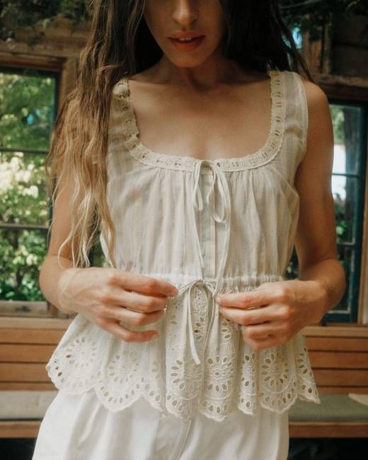 The Fynne Top | Aqua Stripe