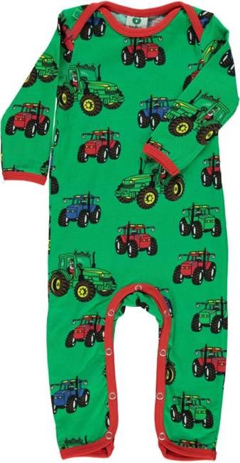 Long-sleeved baby suit with tractors