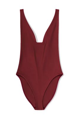 Roe Maillot in Garnet