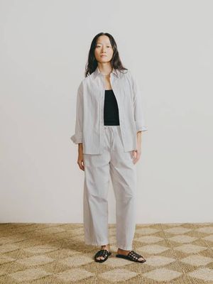 All Day Pant, Japanese Organic Cotton, Isla Stripe