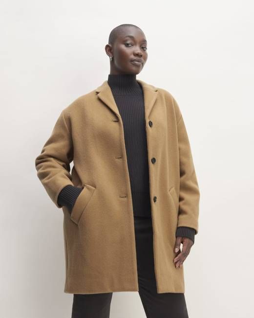 The Italian ReWool® Cocoon Coat | Camel