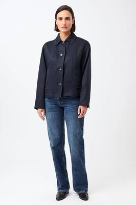 Kurze Jacke aus Tencel® (Navy)