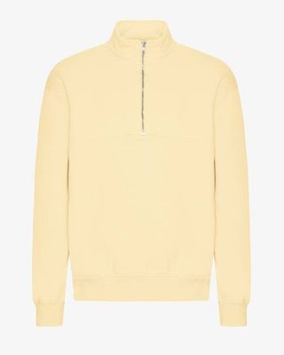 Organic Quarter Zip - Soft Yellow