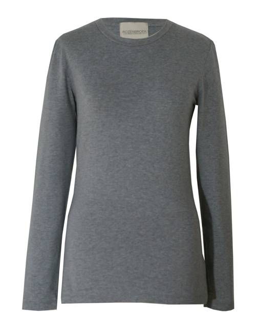 Organic Bamboo Long-Sleeve Tee in Grey