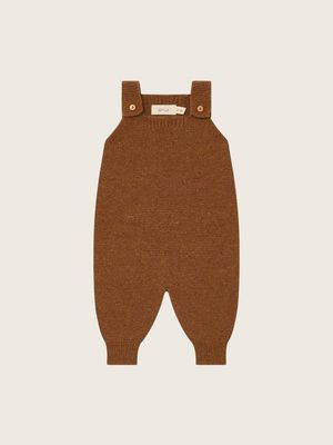 Chestnut Wool Salopette